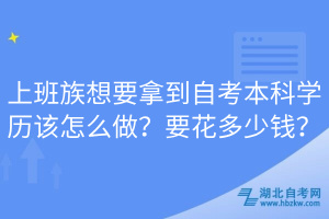 上班族想要拿到自考本科學(xué)歷該怎么做？要花多少錢？