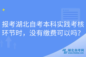 報(bào)考湖北自考本科實(shí)踐考核環(huán)節(jié)時(shí)，沒有繳費(fèi)可以嗎？