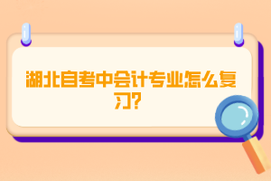 湖北自考中會計專業(yè)怎么復習？