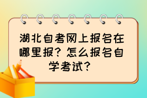 湖北自考網(wǎng)上報(bào)名在哪里報(bào)？怎么報(bào)名自學(xué)考試？