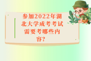 參加2022年湖北大學成考考試需要考哪些內容？