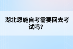 湖北恩施自考需要回去考試嗎？